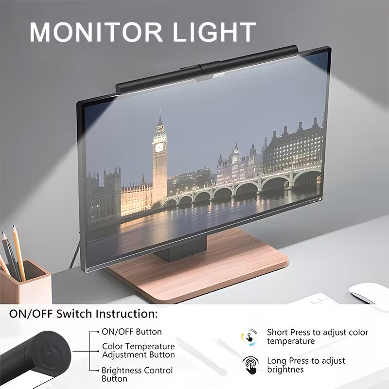 Pc Gaming Yellow - Bande lumineuse LED RGB pour moniteur,