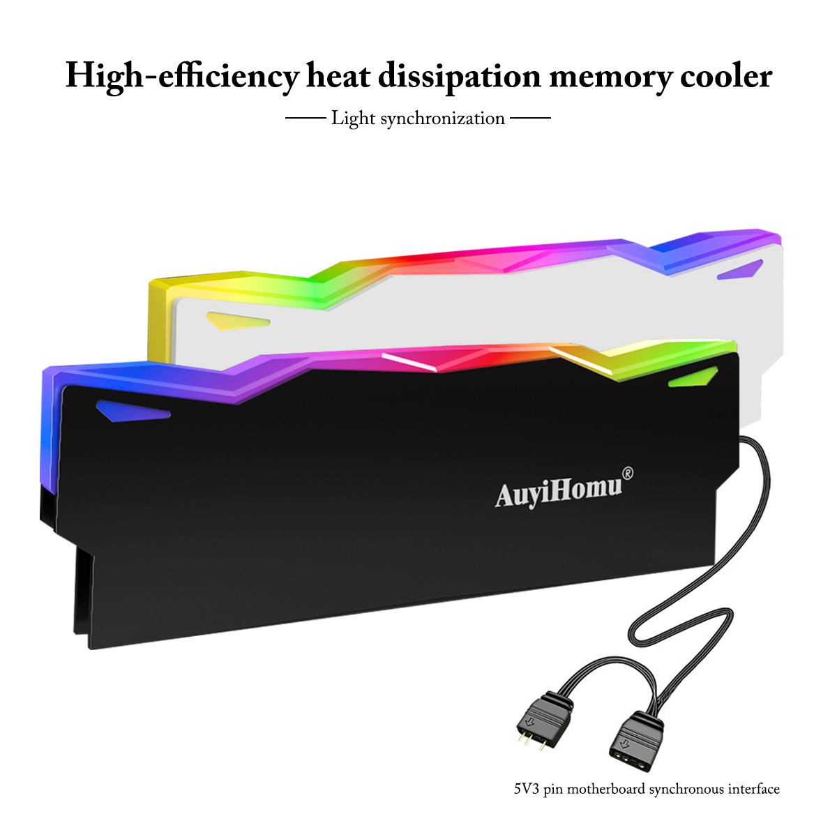 Pc Gaming Ddr5 - Dissipateur thermique RGB AuyiHomu, refroidisseur de