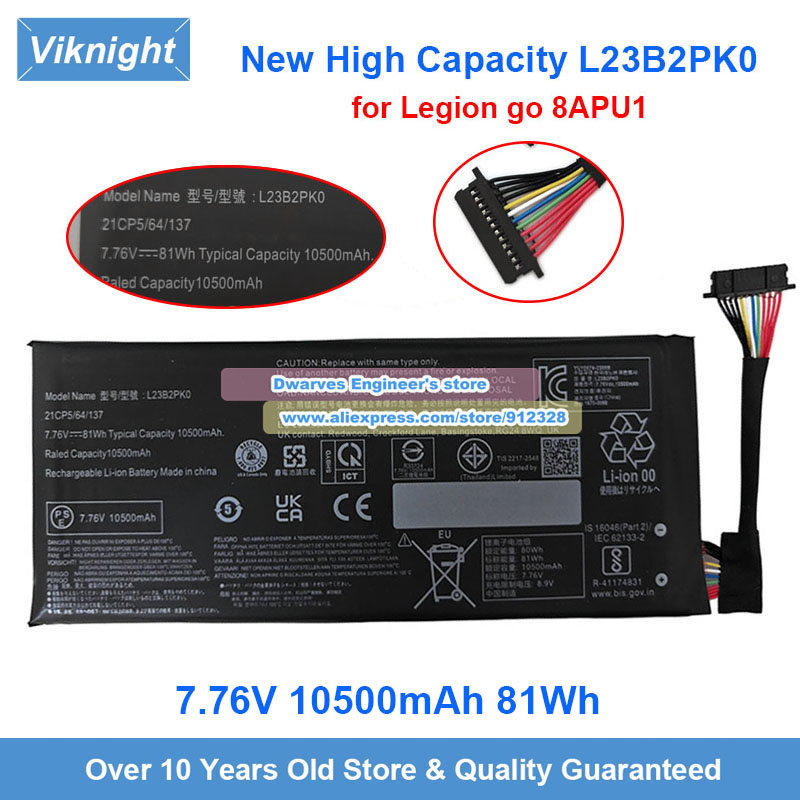 Pc Gaming Legion - Nouvelle batterie 7,76 V 81 Wh