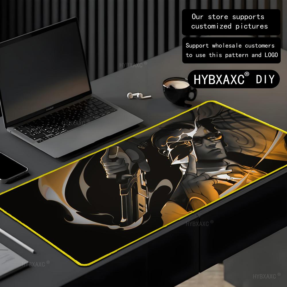 Pc Gaming Yellow - VALORANT Chamber-Grand tapis de souris de