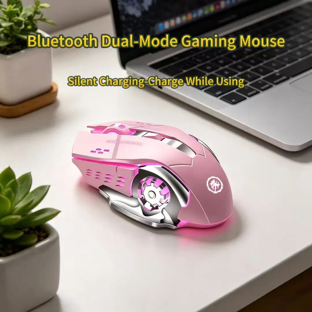 Pc Gaming X3D - Souris de jeu sans fil Bluetooth,