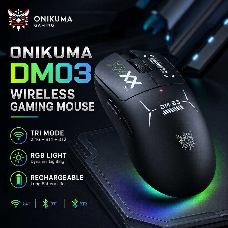Pc Gaming X3D - Souris de jeu sans fil ONIKUMA