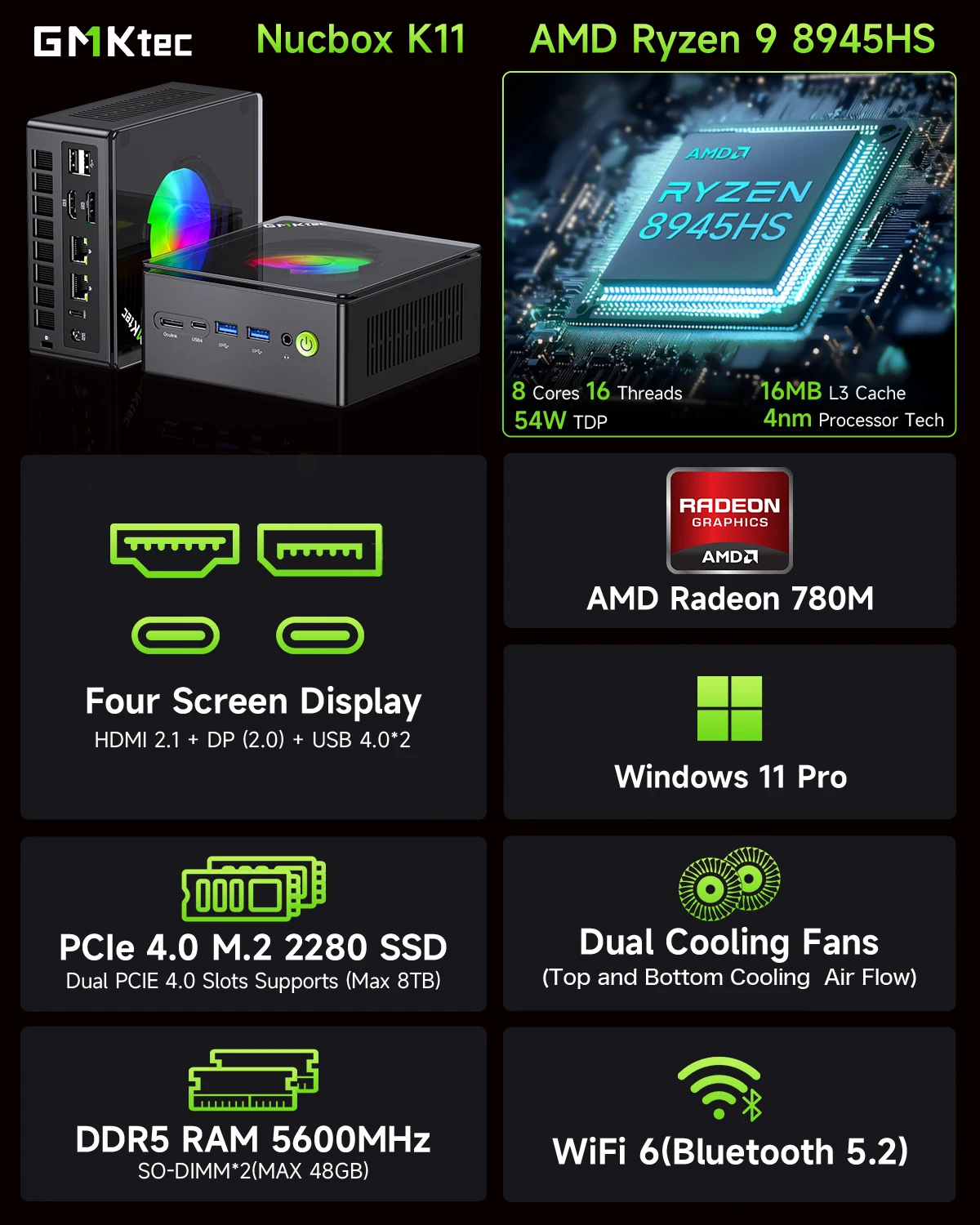 Mini PC de jeu GMKtec Nucbox K - Pc Gaming Ddr5 avis et prix