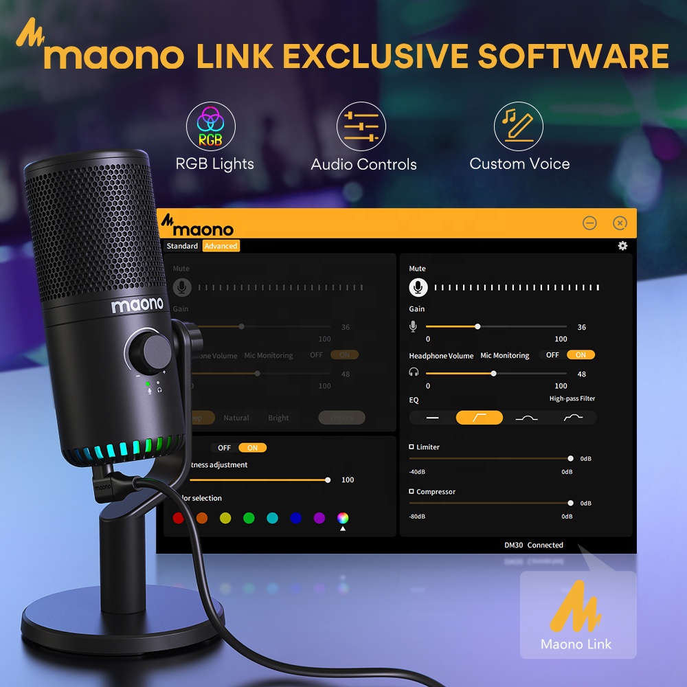 Microphone de jeu RGB programm - Pc Gaming Rgb avis et prix
