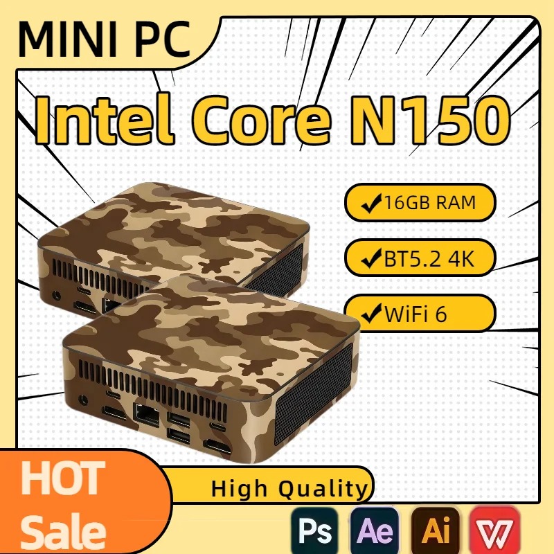 Mini PC compact Intel N150, or - Pc Gaming Setup avis et prix