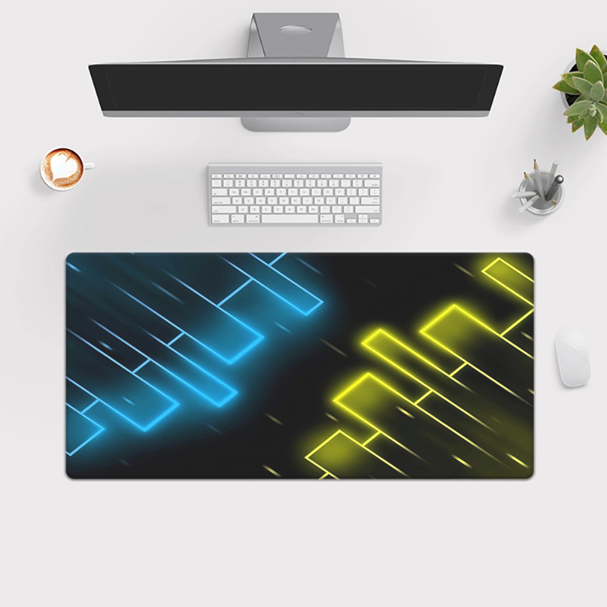 Tapis de souris de jeu abstrai - Pc Gaming Yellow avis et prix