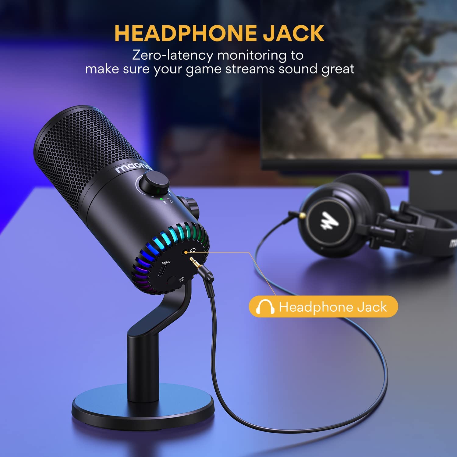 Microphone de jeu Maono DM30 a - Pc Gaming Rgb avis et prix